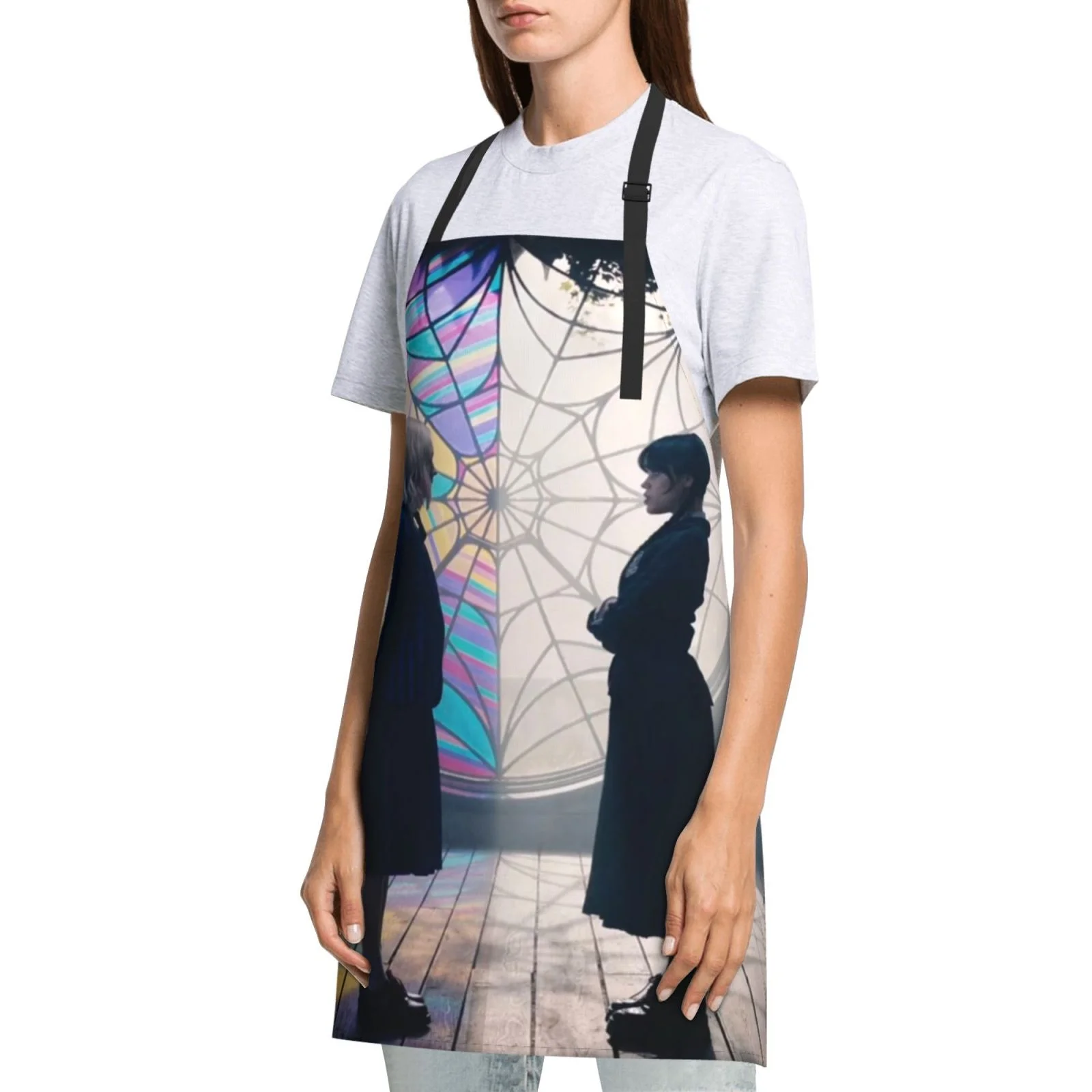 Wednesday Waterproof Apron Home Decor For Kitchen/Cooking/Gardening/Painting/BBQ/Baking/Chef/Craftsman