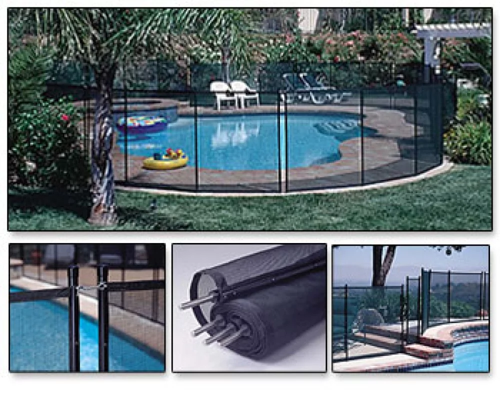 GLI Inground Removable Swimming Pool Safety Fence 5' x 10' Panel - Black - Single