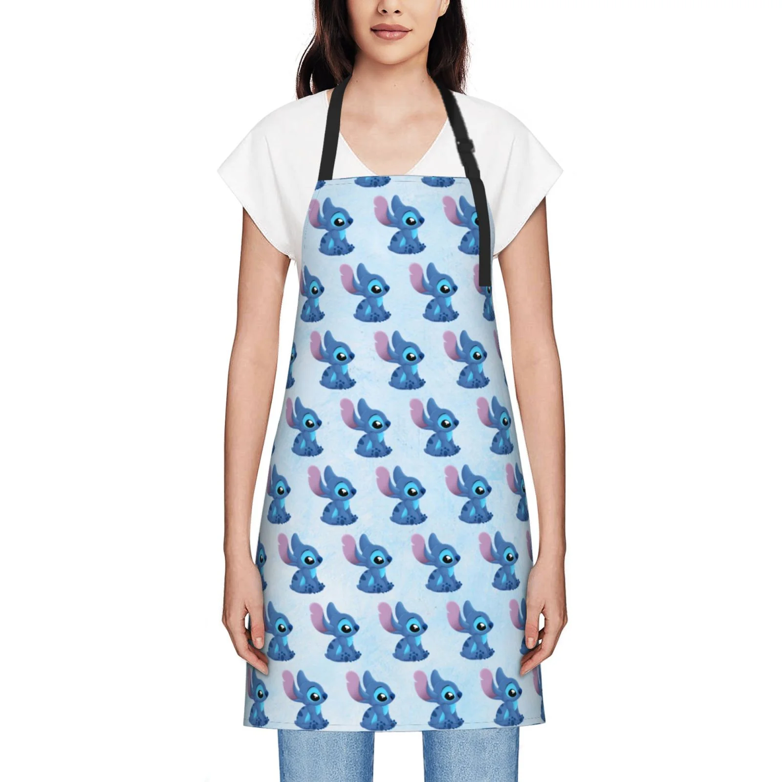 Stitch Blue Waterproof Apron Home Decor For Kitchen/Cooking/Gardening/Painting/BBQ/Baking/Chef/Craftsman