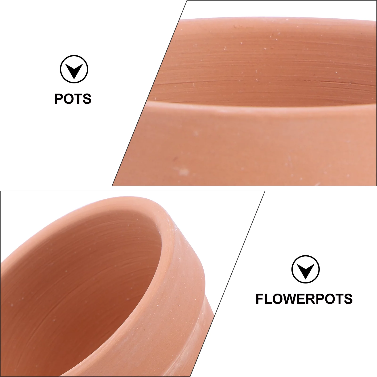 10 Pcs Flower Vase Terracotta Plant Pots Pumice Stone Mini Ceramics Plants Basin Clay Elderly