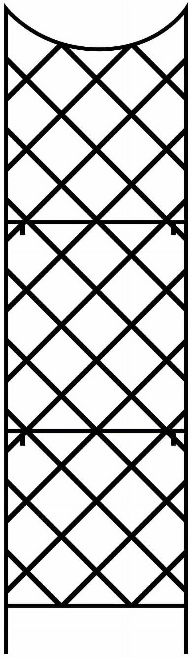 Giant Trellis, Includes Wall-Mounting Brackets, 108-Inch Height by 30-Inch Width, Black