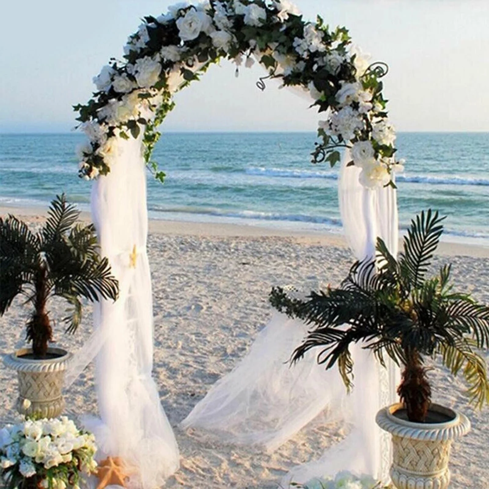 7.7 Ft Tall Wedding Arch Metal Outdoor Garden Backdrop Rack Party Decoration