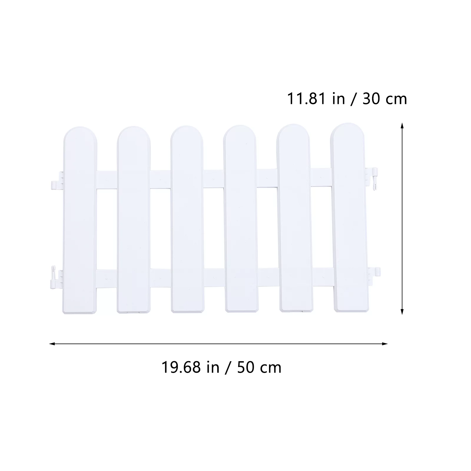 5Pcs Garden Picket Fence Plastic White Edgings Decorative Landscape Path Panels