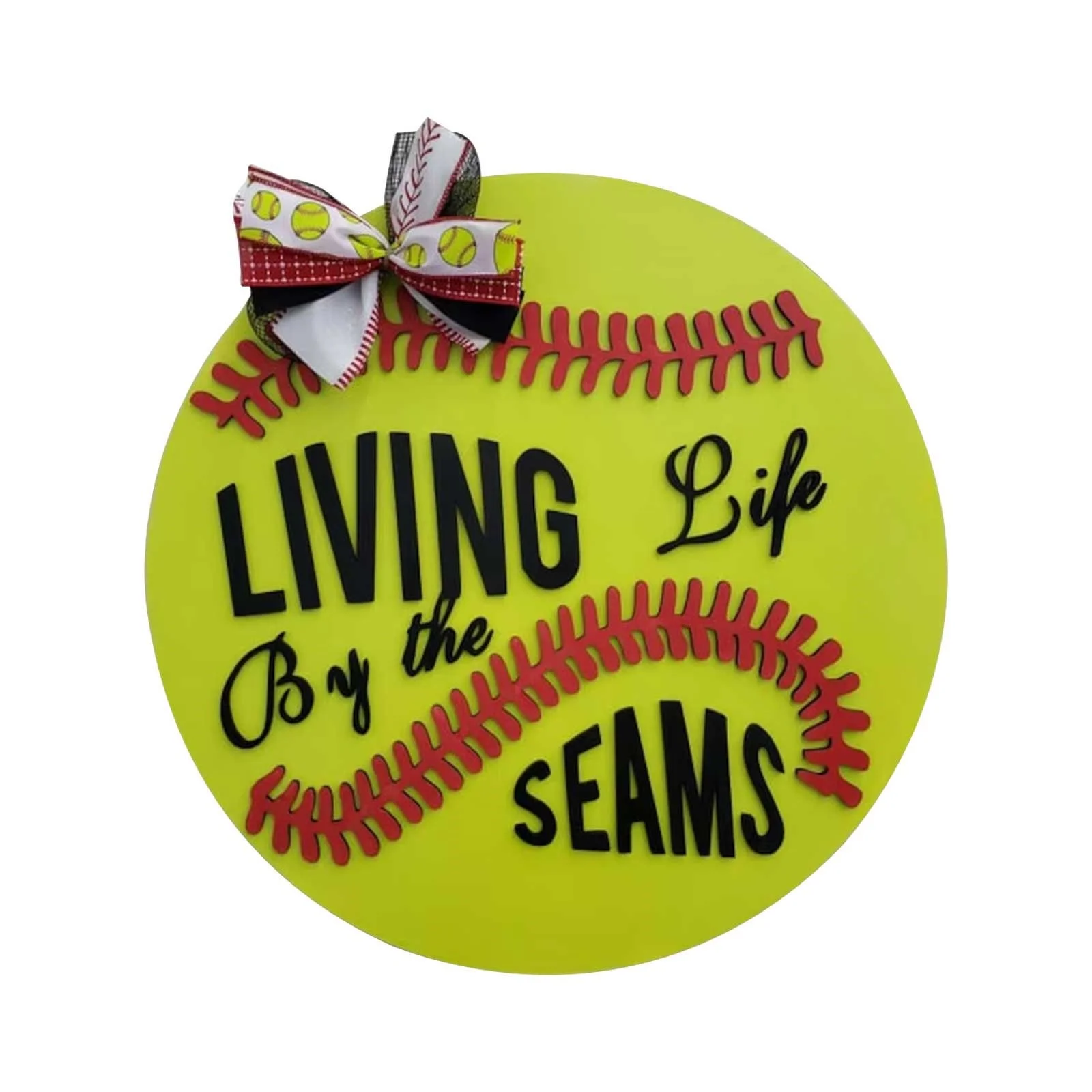 Living Life By The Seams Door Hanger Sign Hanging Holiday Listing Sign Home Front Door Decor Ornament