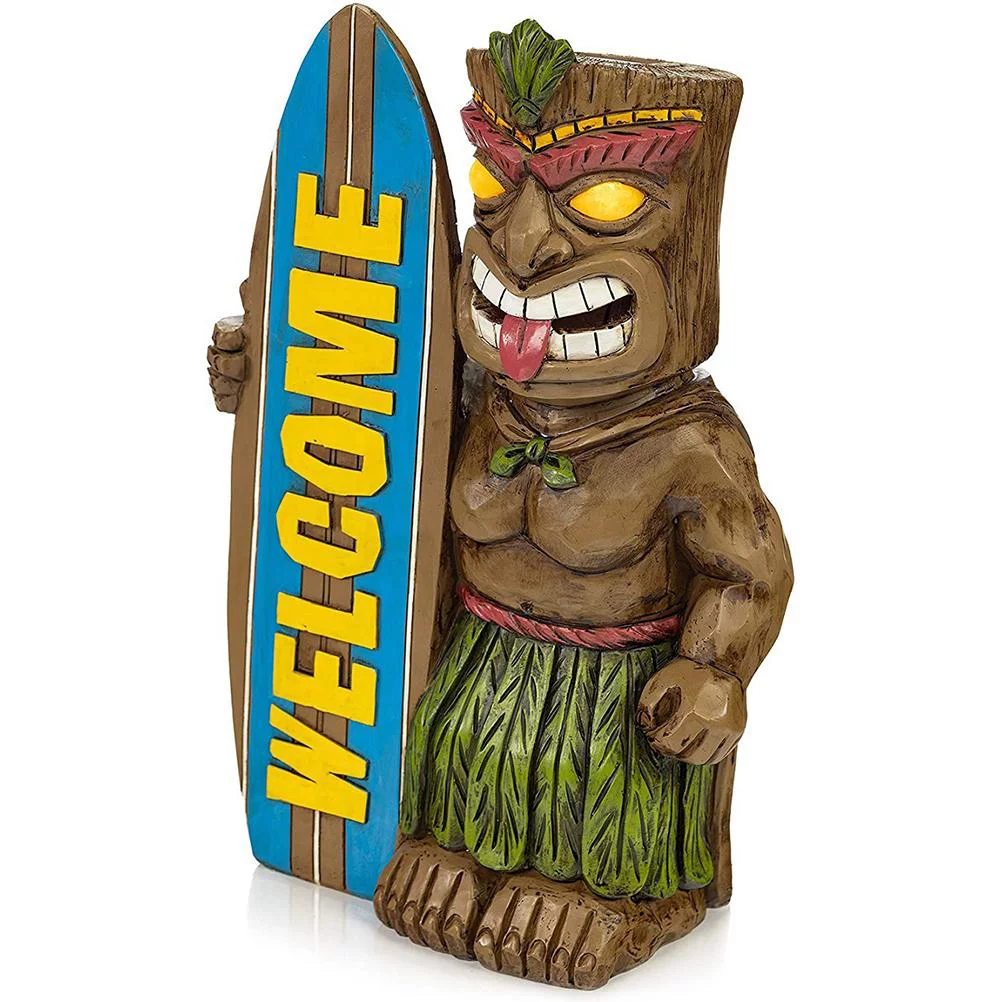 Verdant Touch Outdoor Decoration Garden Statue Welcome Sign Surfboard Ornaments for Outdoor Decoration