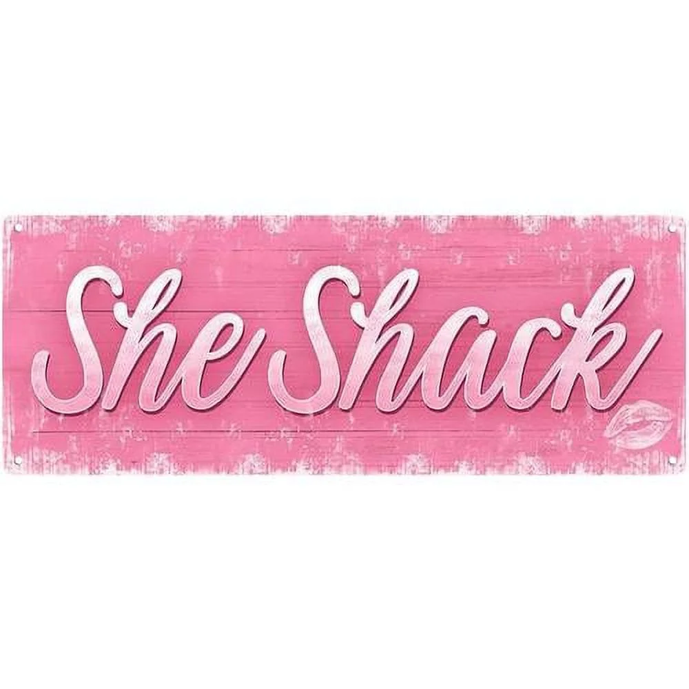 Sun Protected She Shack Metal Sign, Sun Protected 6”X16