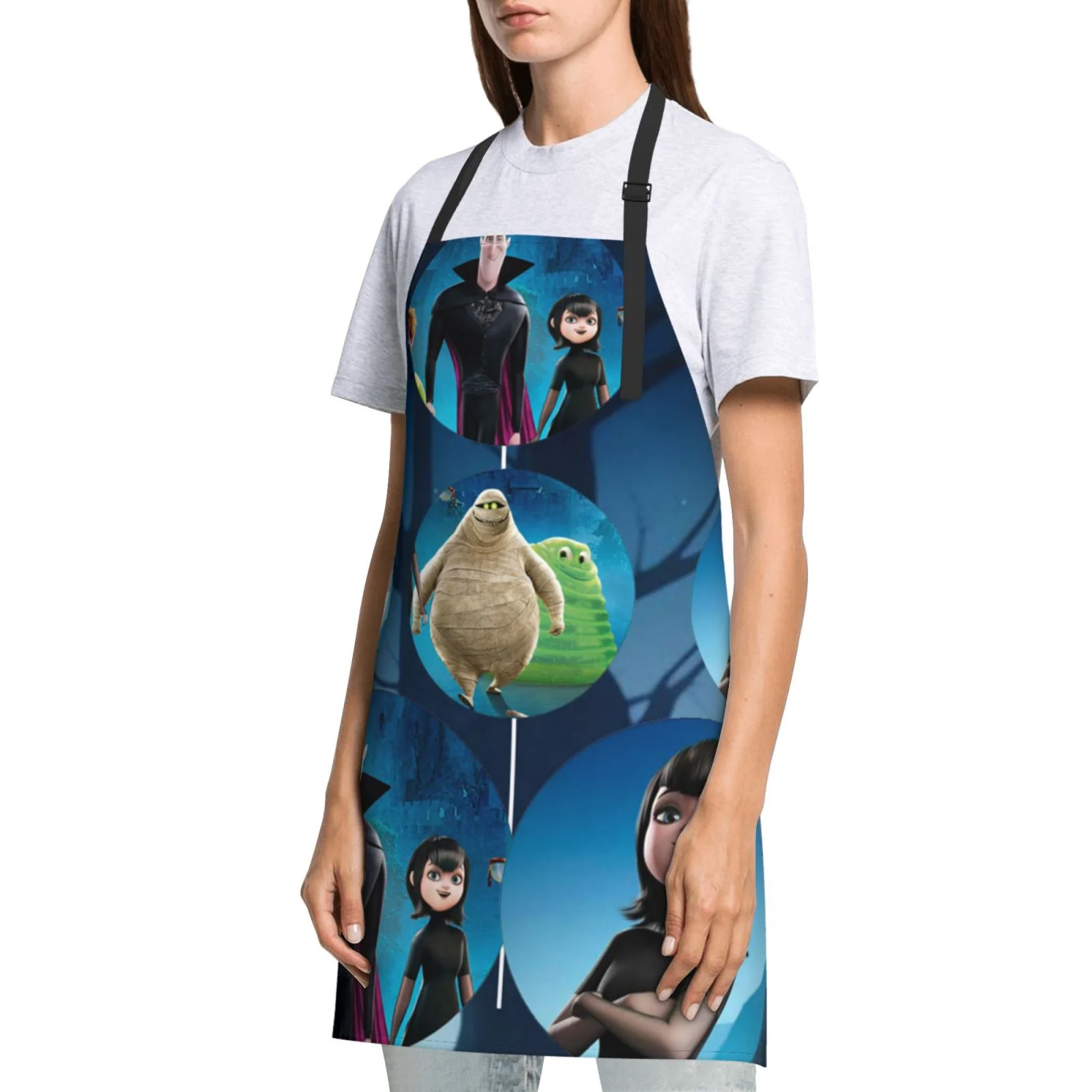 Hotel Transylvania Waterproof Apron Home Decor For Kitchen/Cooking/Gardening/Painting/BBQ/Baking/Chef/Craftsman