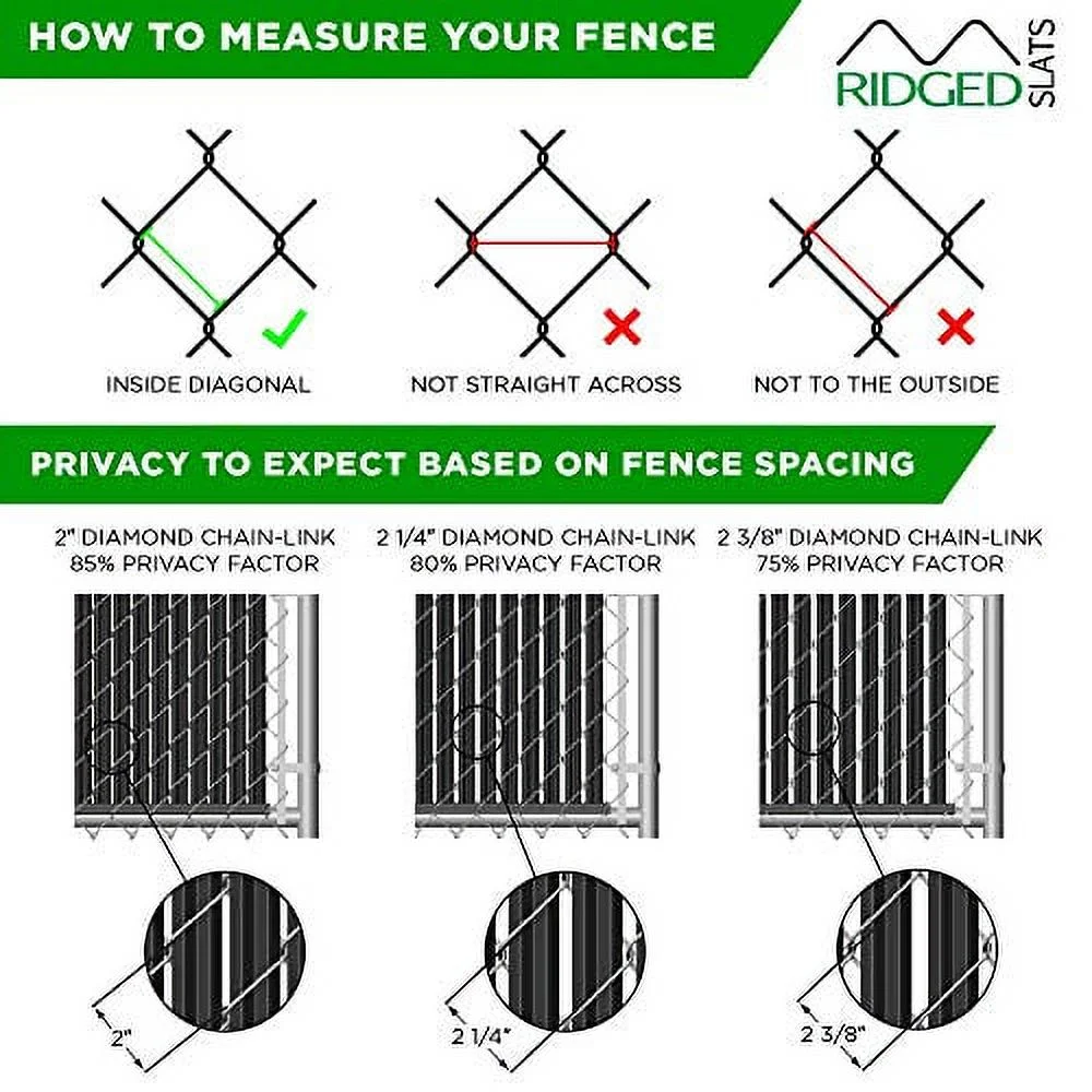 Single Wall Bottom Locking Privacy Slat for 3', 4', 5', 6', 7' and 8' Chain Link Fence (4ft, Black)