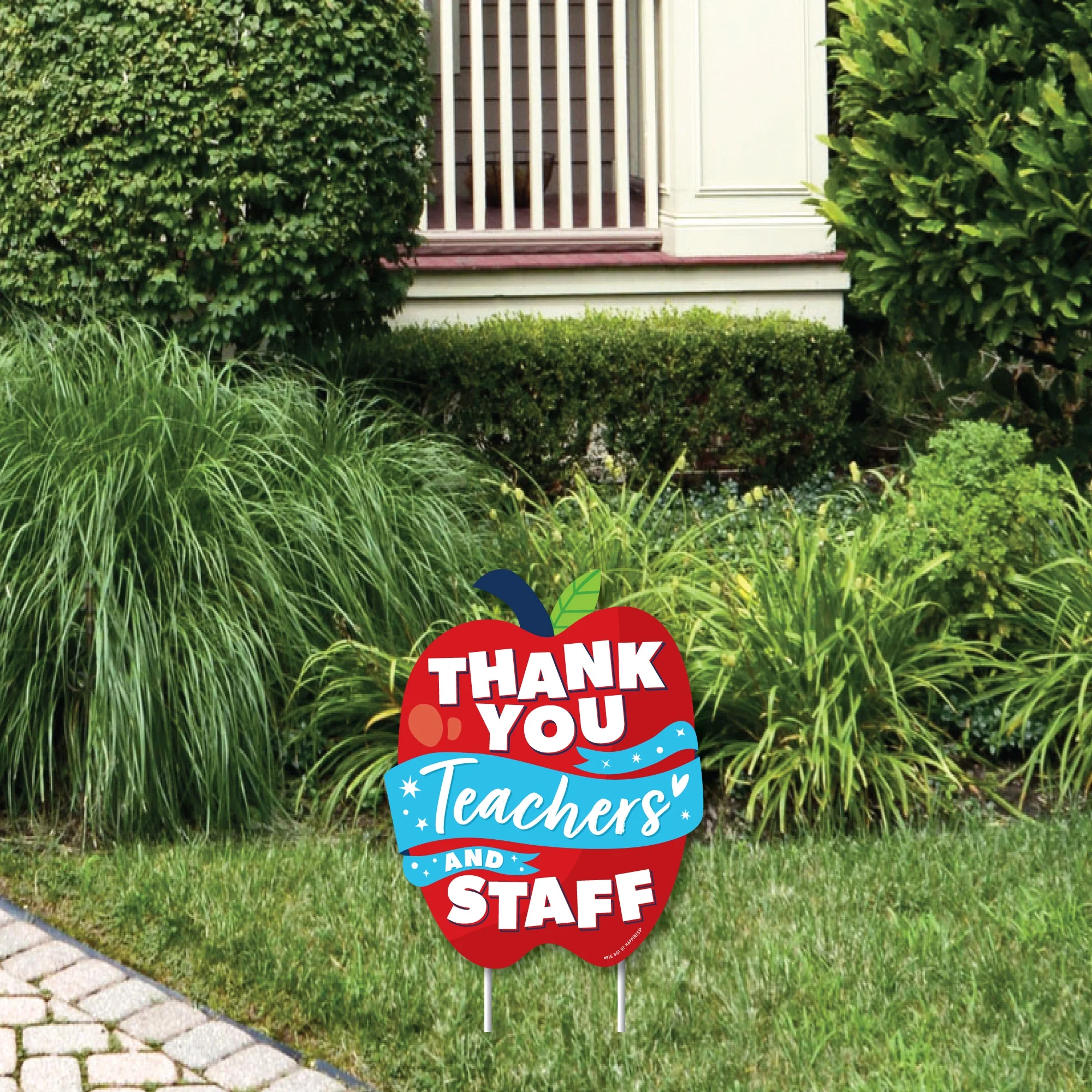 Big Dot of Happiness Thank You Teachers - Outdoor Lawn Sign - Teacher and Staff Appreciation Yard Sign - 1 Piece