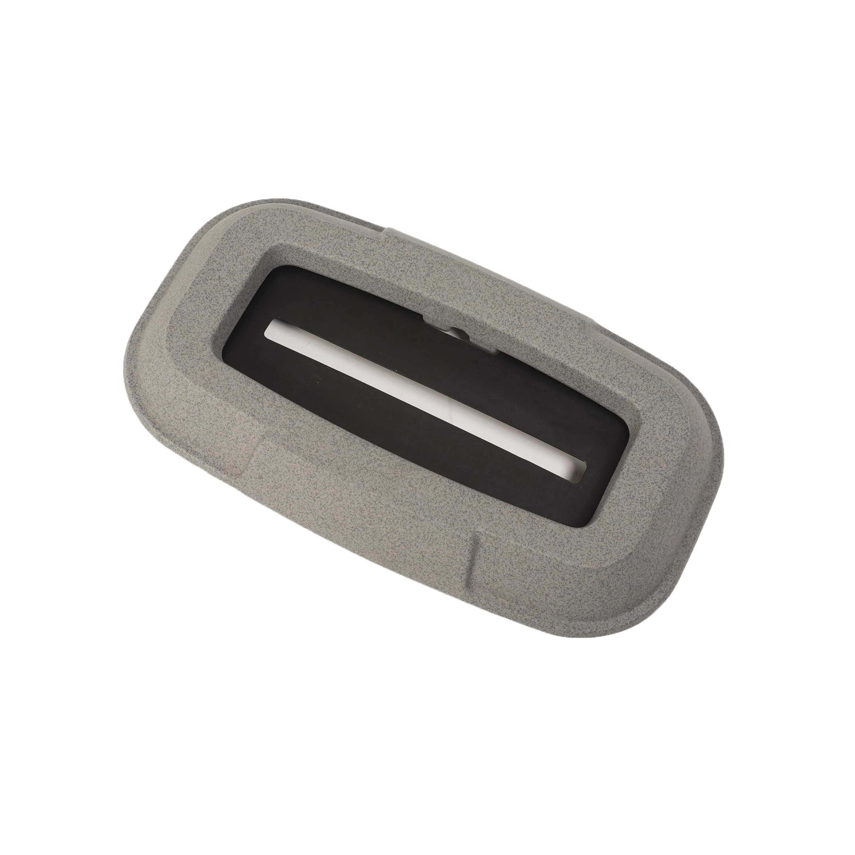 Toter Slimline 23 Gal. Graystone Rectangular Document Slot Trash Can Lid