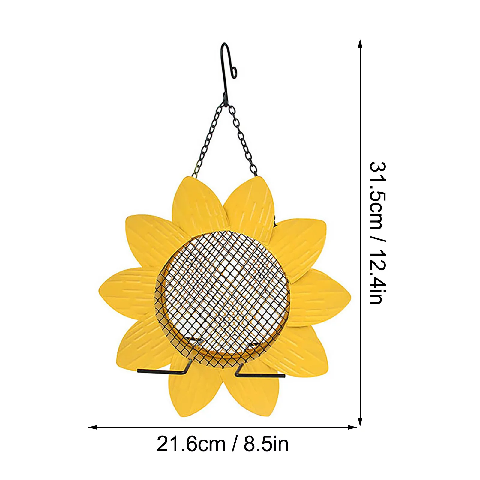 Wrought Iron Sunflower Bird Feeder Garden Garden Hanging Bird Feeder Outdoor Feeder Utility Tool