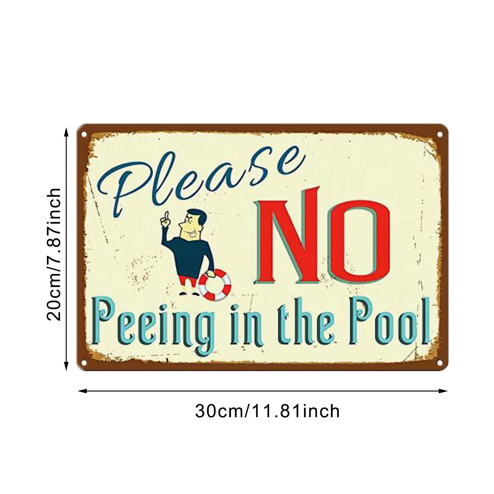 Swimming Pool Metal Sign Decor Pool Gifts For Pool Summer Garden Outdoor Decorations Beards for Crafts