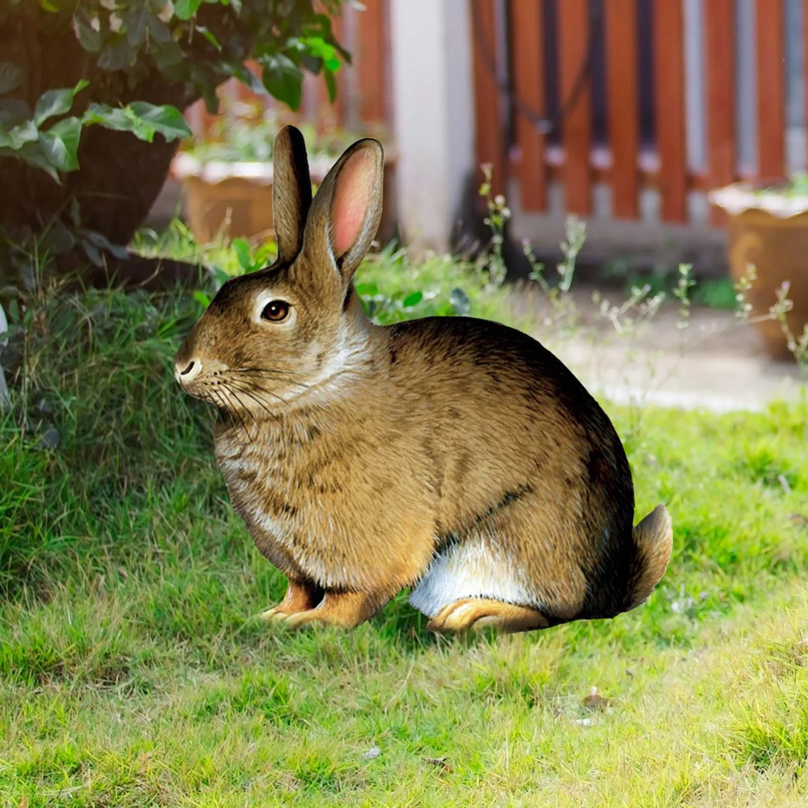 Beware of Dog Sign Rabbit Acrylic Outdoor Garden Ground Insert Garden Garden Decoration Insert Card