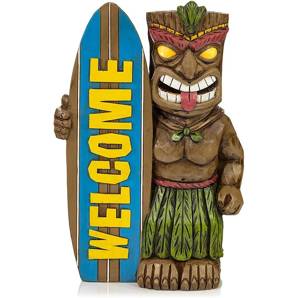 Verdant Touch Outdoor Decoration Garden Statue Welcome Sign Surfboard Ornaments for Outdoor Decoration