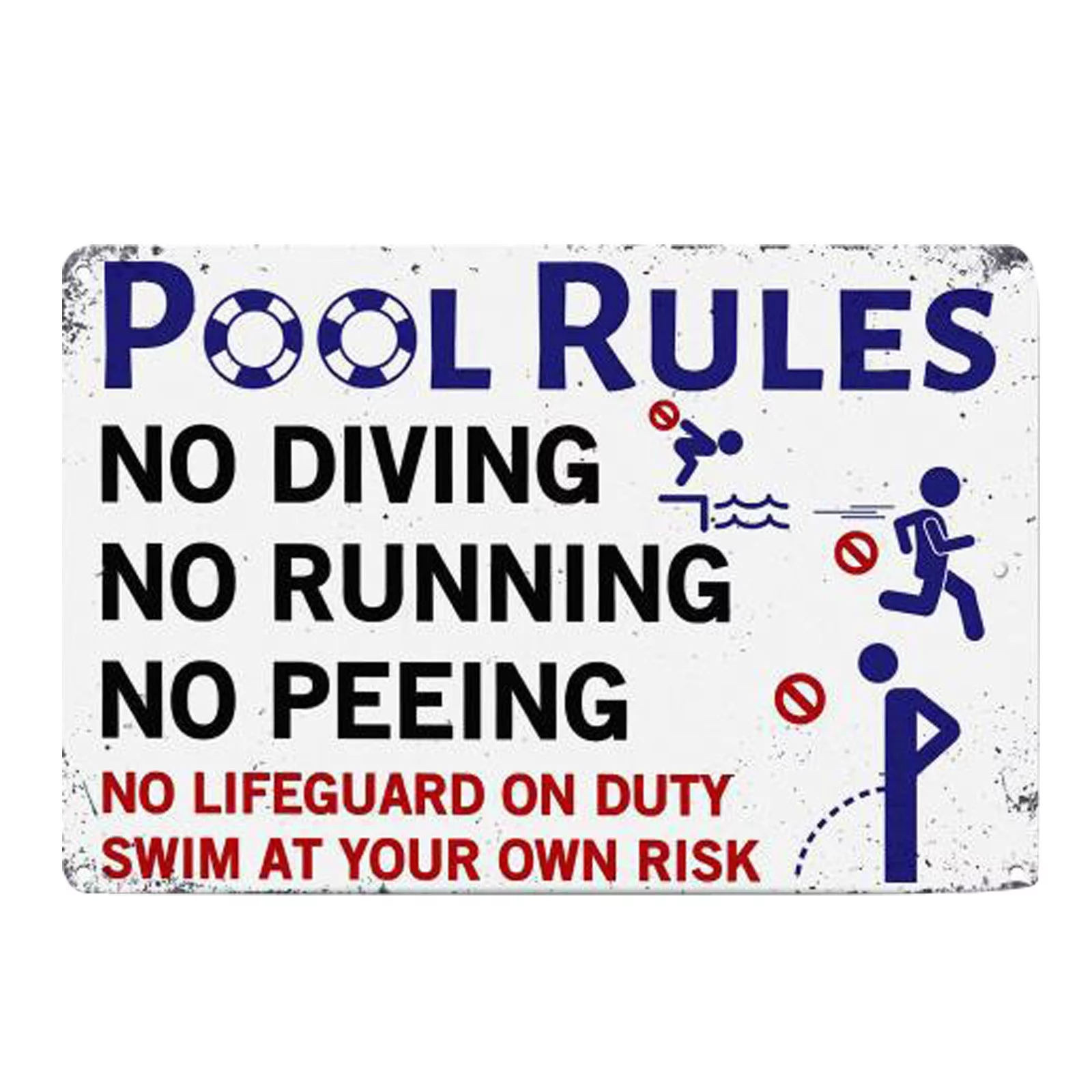 Swimming Pool Metal Sign Decor Pool Gifts For Pool Summer Garden Outdoor Decorations Beards for Crafts