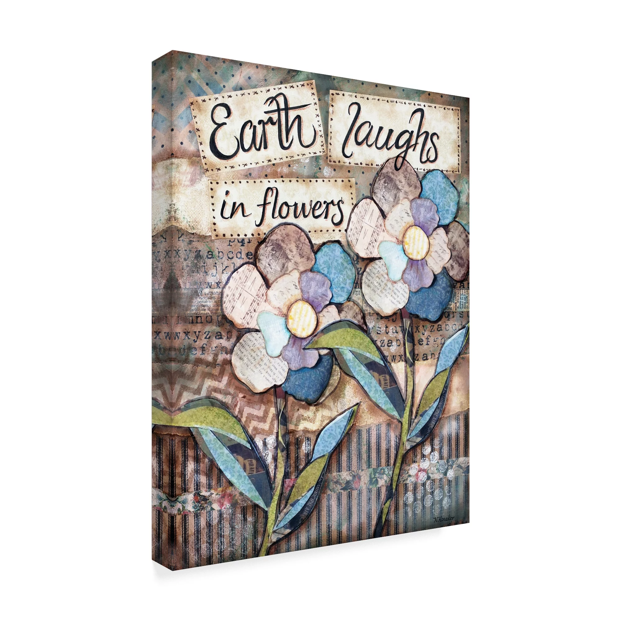 Trademark Fine Art 'Earth Laughs Flower' Canvas Art by Let Your Art Soar