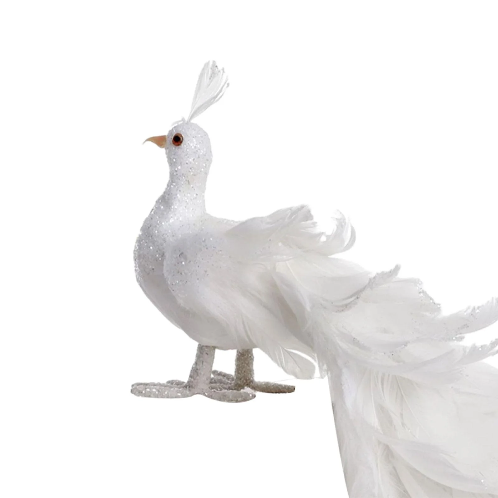 oshhnii Peacock Simulation Bird Animal Decorative Garden Ornament Bird Figures for Patio