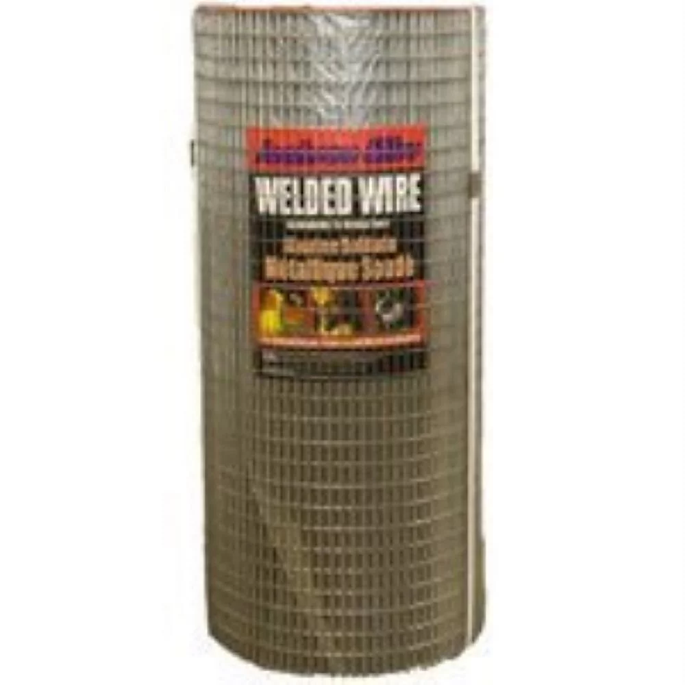 Jackson Wire 10101514 Welded Garden Fence, 10 ft L, 24 in H, 1 x 1 in Mesh, 16 Gauge, Galvanized