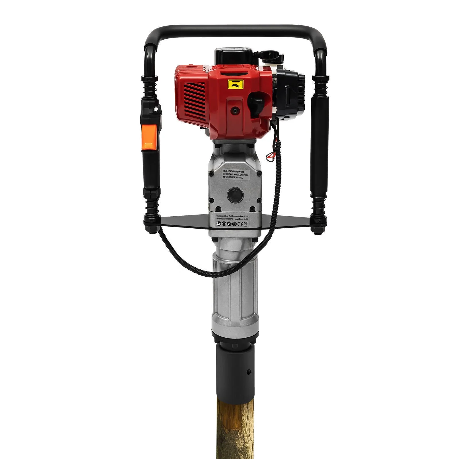 Wuzstar 52CC Gas Powered T Post Driver 2 Stroke 2.3HP Portable Gasoline Petrol Fence Post Pile Driver 1900W