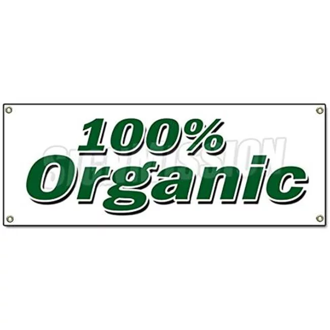 48 x 120 in. Organic Banner Sign - Vegetarian Vegan Gmo Produce Healthy Fruit Veg