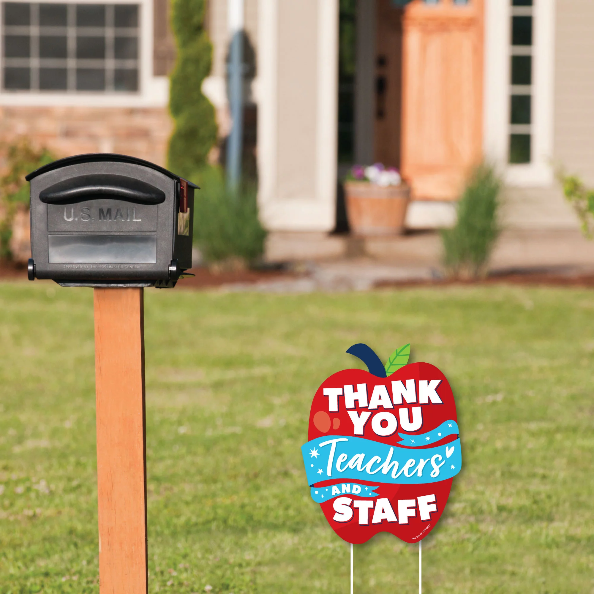 Big Dot of Happiness Thank You Teachers - Outdoor Lawn Sign - Teacher and Staff Appreciation Yard Sign - 1 Piece
