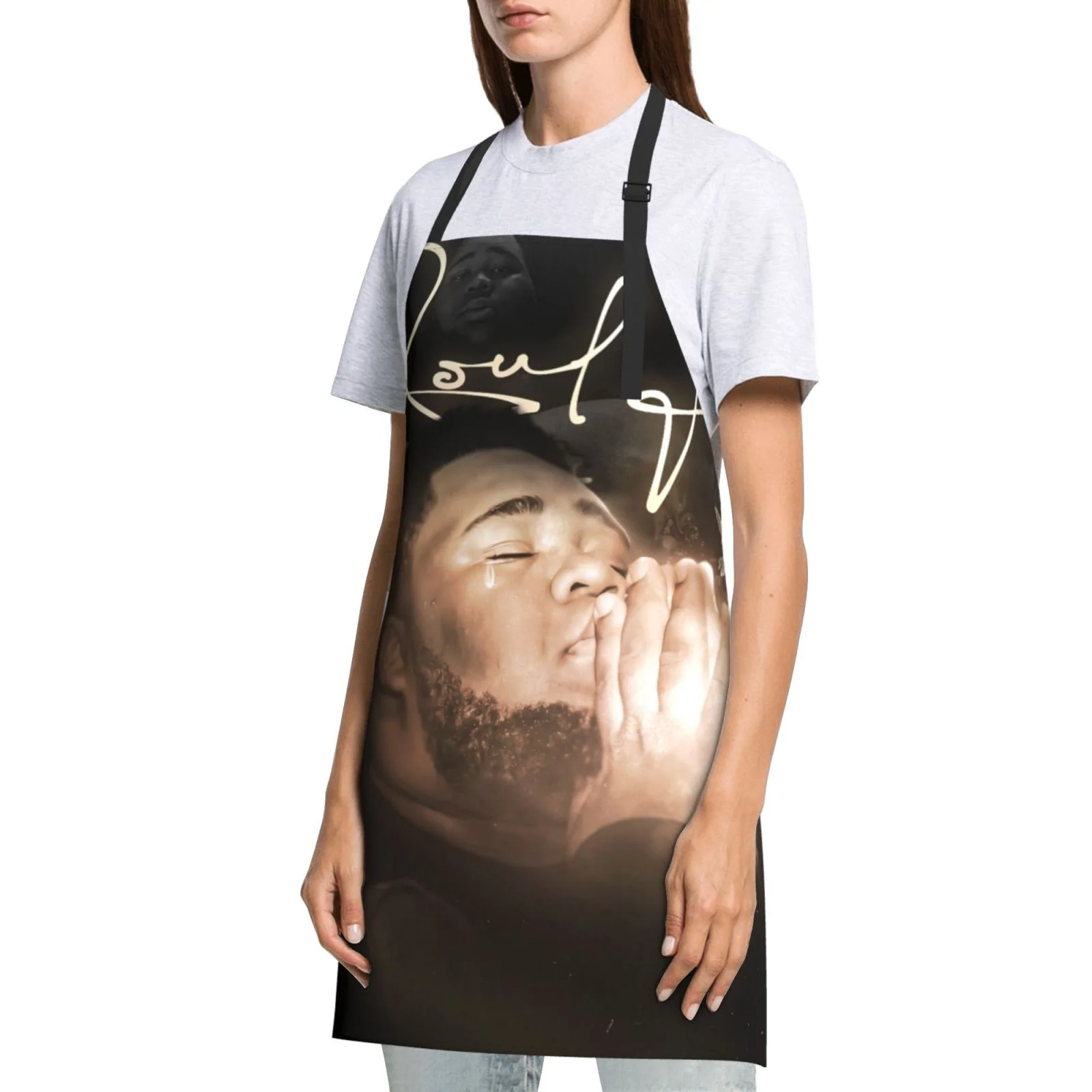 Sing Rod Wave Waterproof Apron Home Decor For Kitchen/Cooking/Gardening/Painting/BBQ/Baking/Chef/Craftsman