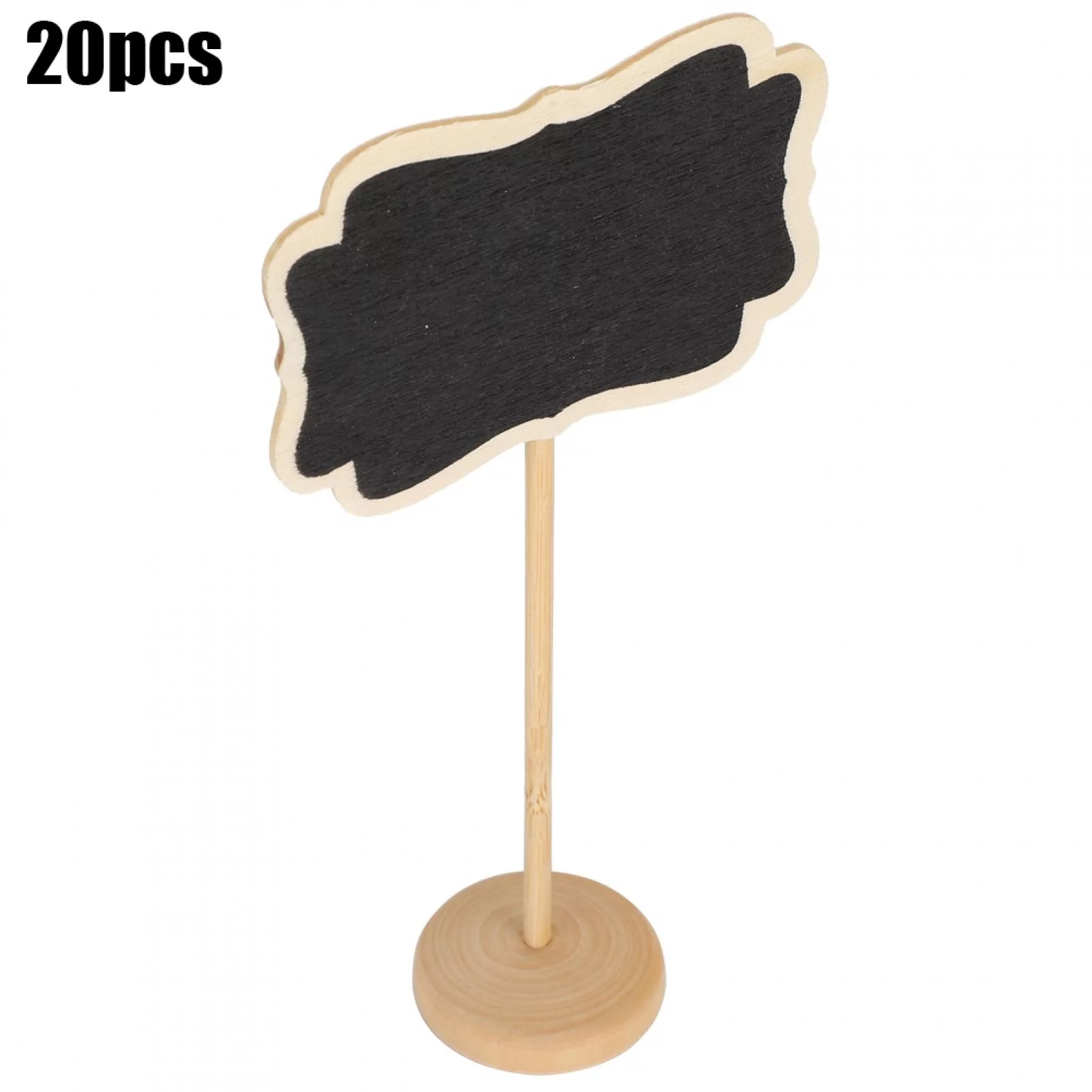 Dekaim 20pcs Wooden Blackboard Vertical Writing Notice Plant Decorative Signs Tags Garden Labels DIY Decoration
