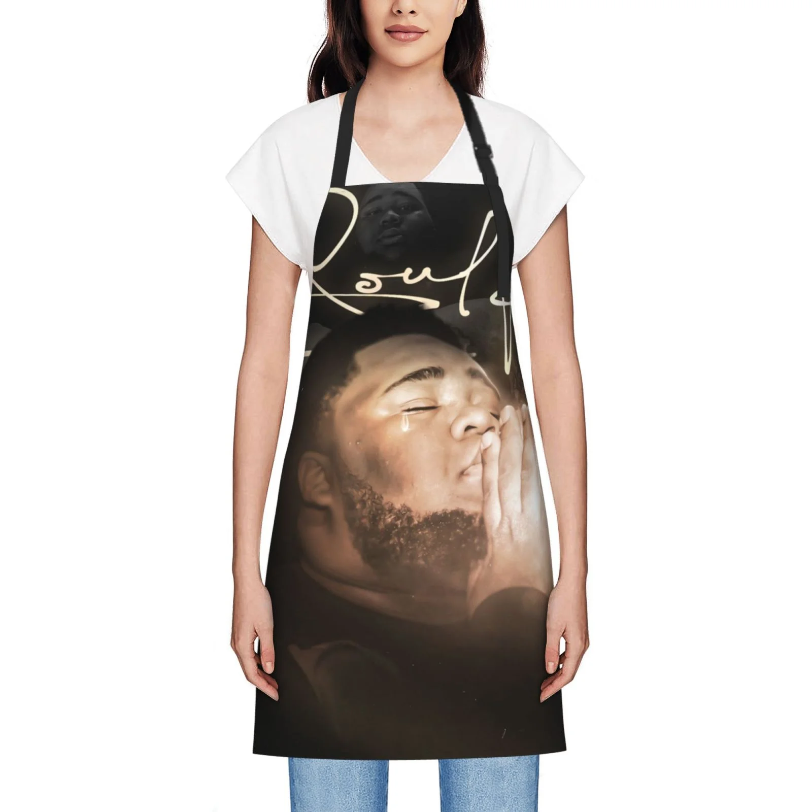 Sing Rod Wave Waterproof Apron Home Decor For Kitchen/Cooking/Gardening/Painting/BBQ/Baking/Chef/Craftsman