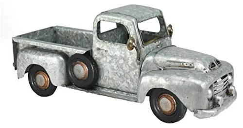 Antique Galvanized Metal Farm Truck Planter - Farm Truck Decoration Fall Christmas