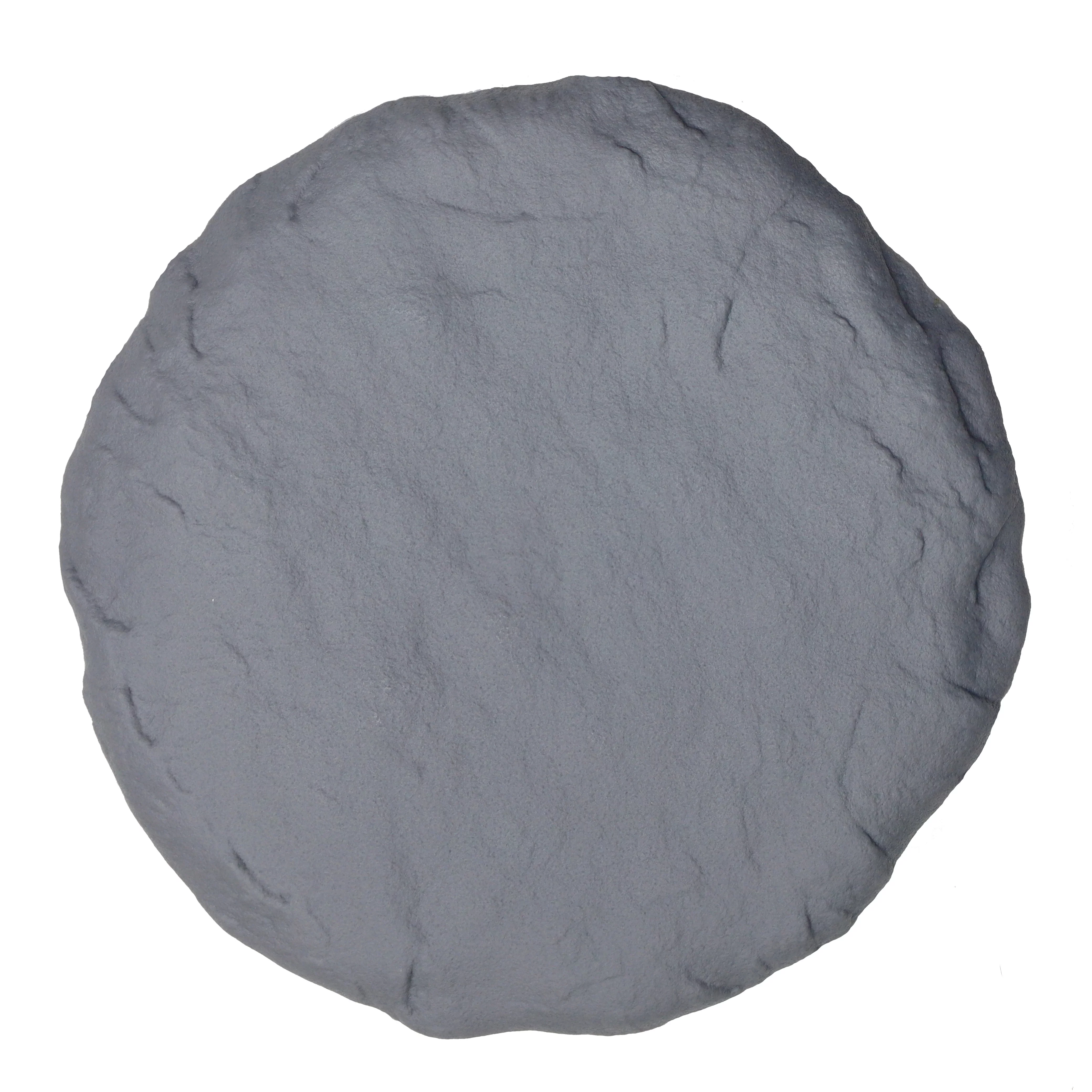 Ei 15.5” Circular Outdoor Decorative Stepping Stones with Ground Stakes - Light Grey Stone Color