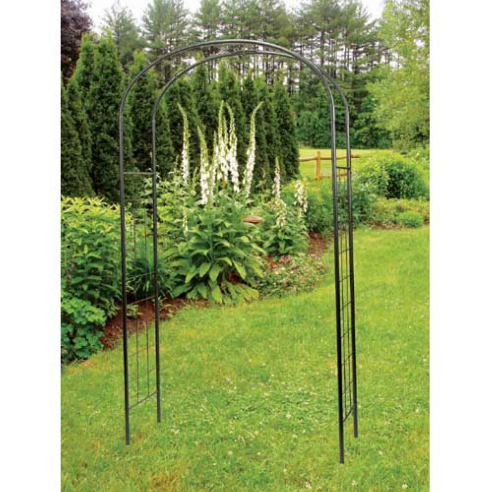 Achla Feng Shui Patio Decor Black Graphite Monet Lawn Garden Arbor