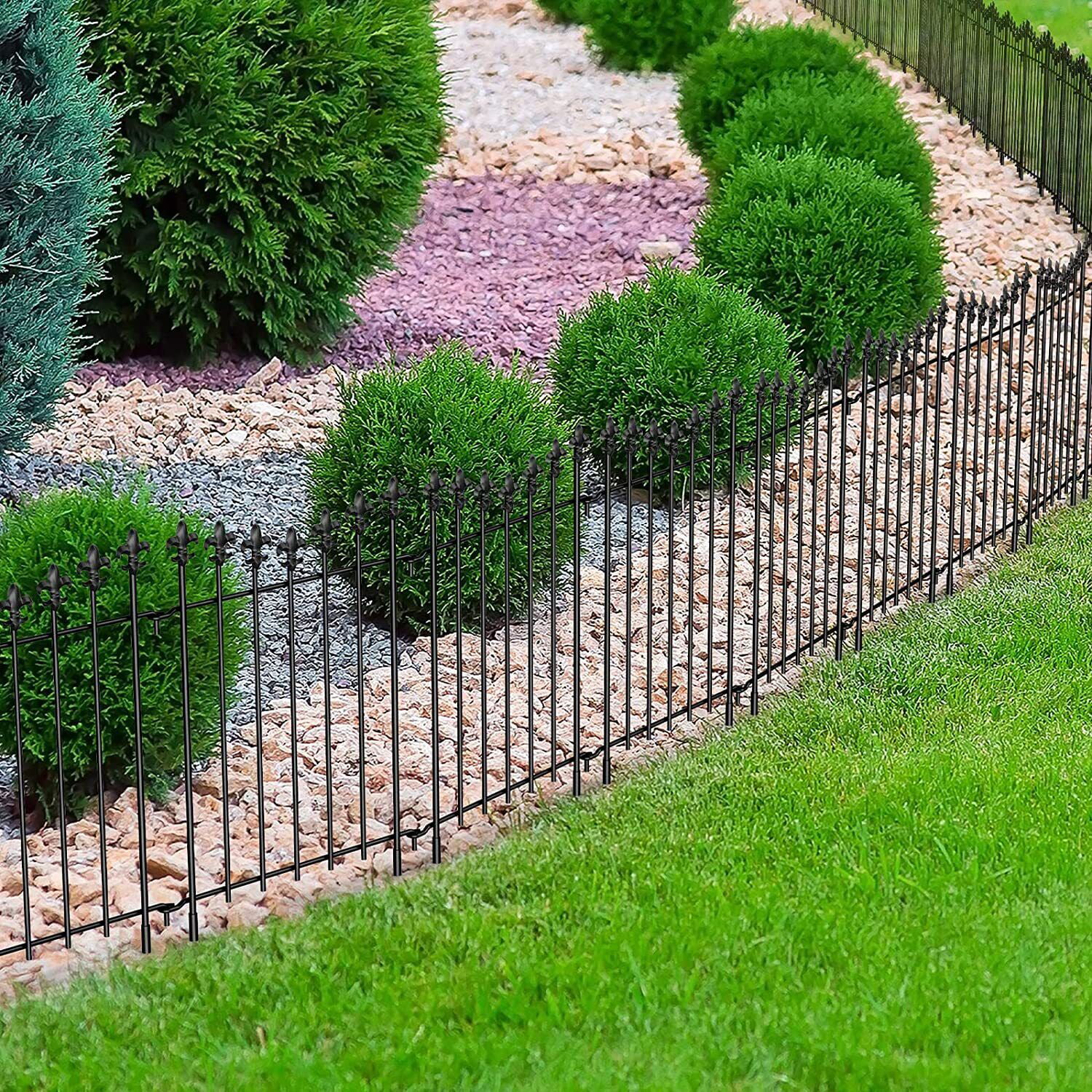 20 pcs Decorative Garden Fence Border Rustproof Fence Animal Barrier 20ft x24in