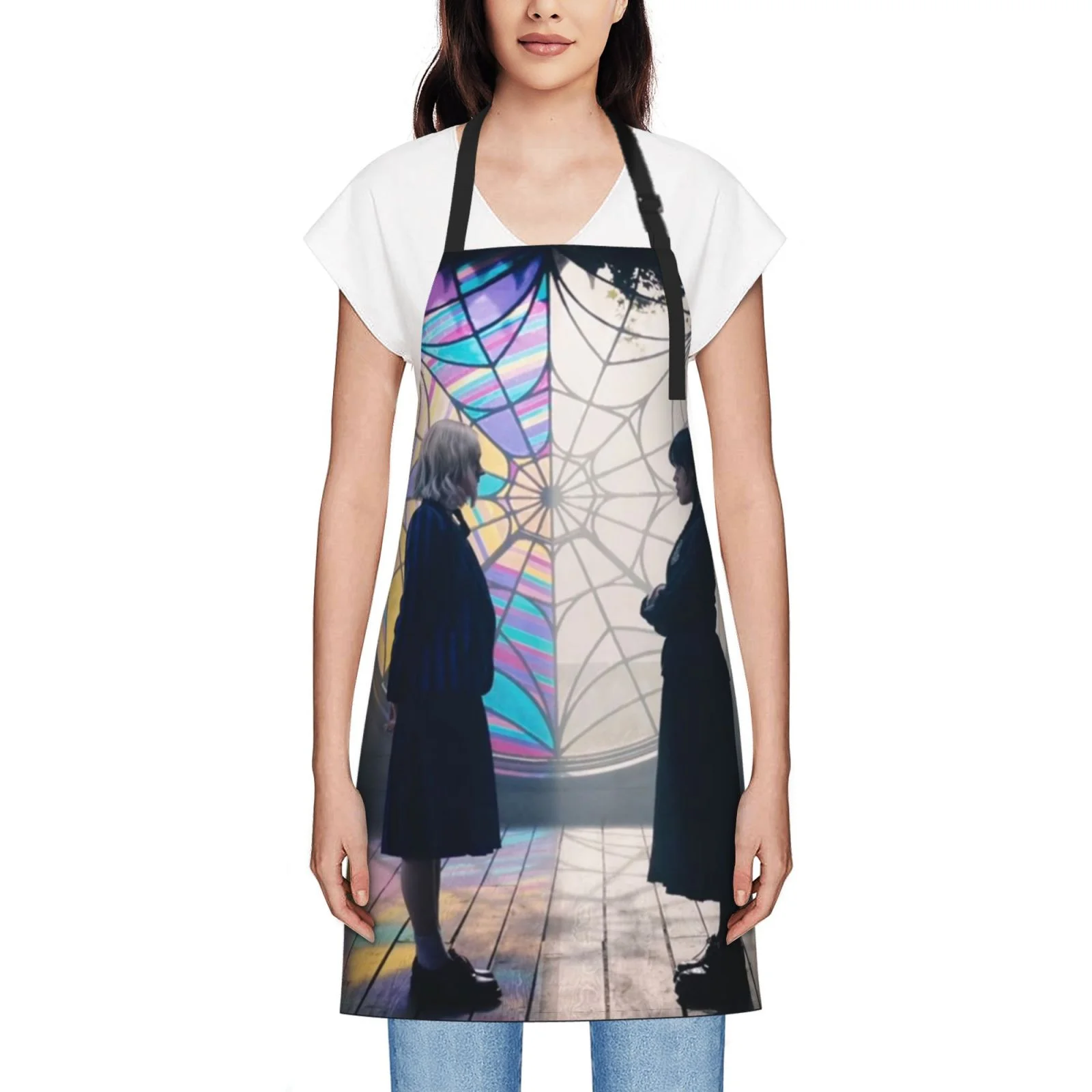 Wednesday Waterproof Apron Home Decor For Kitchen/Cooking/Gardening/Painting/BBQ/Baking/Chef/Craftsman