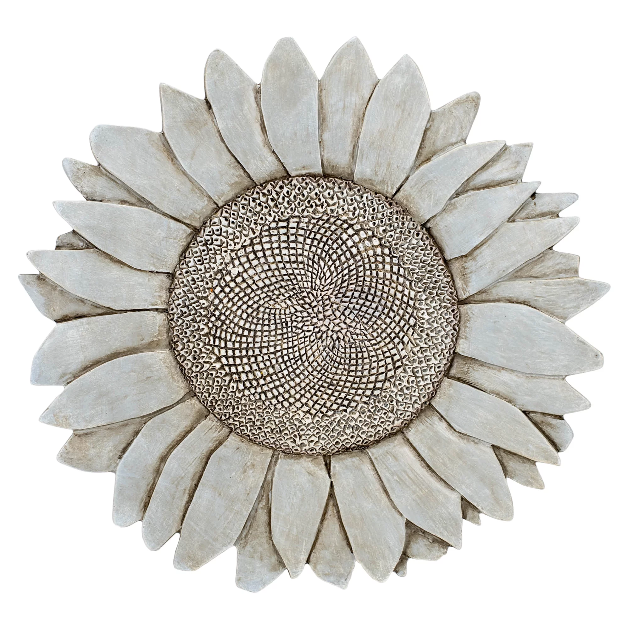 Nat & Jules Sunflower Stone Grey 12 inch Resin Stone Decorative Stepping Stone