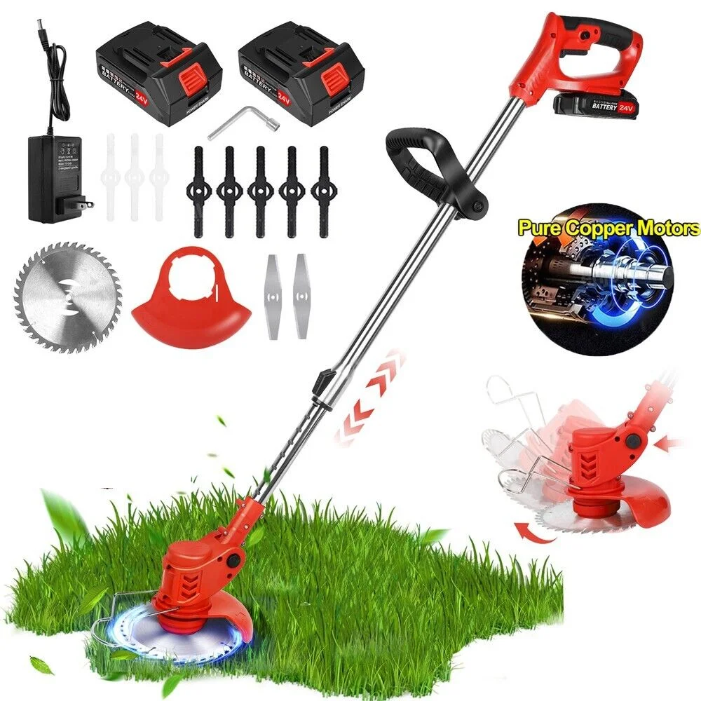 Electric Lawn Edger Weed Eater Brush Cutter Cordless Grass String Trimmer