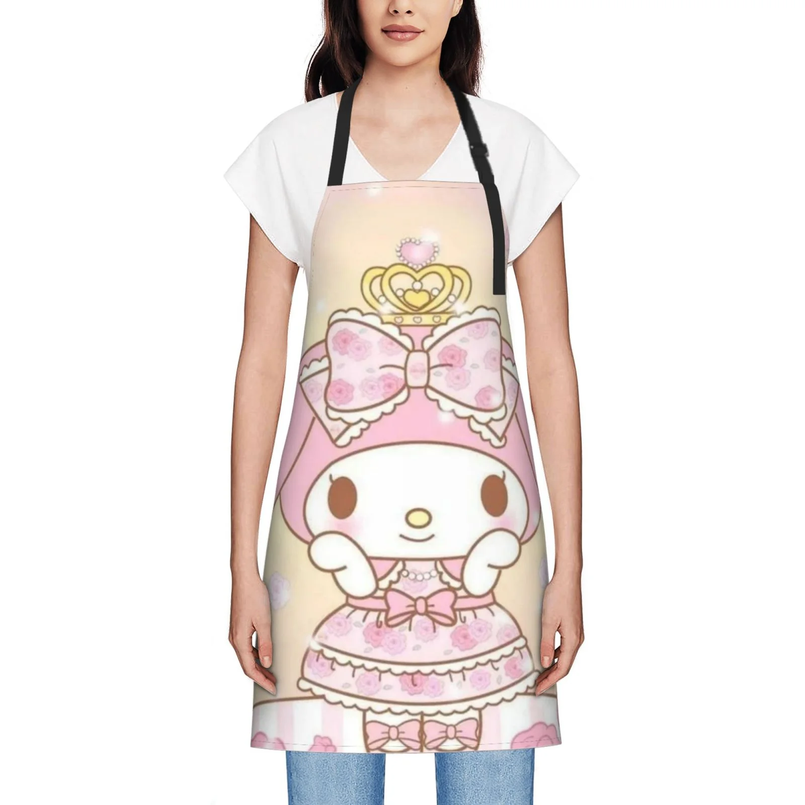 My Melody Pink Waterproof Apron Home Decor For Kitchen/Cooking/Gardening/Painting/BBQ/Baking/Chef/Craftsman