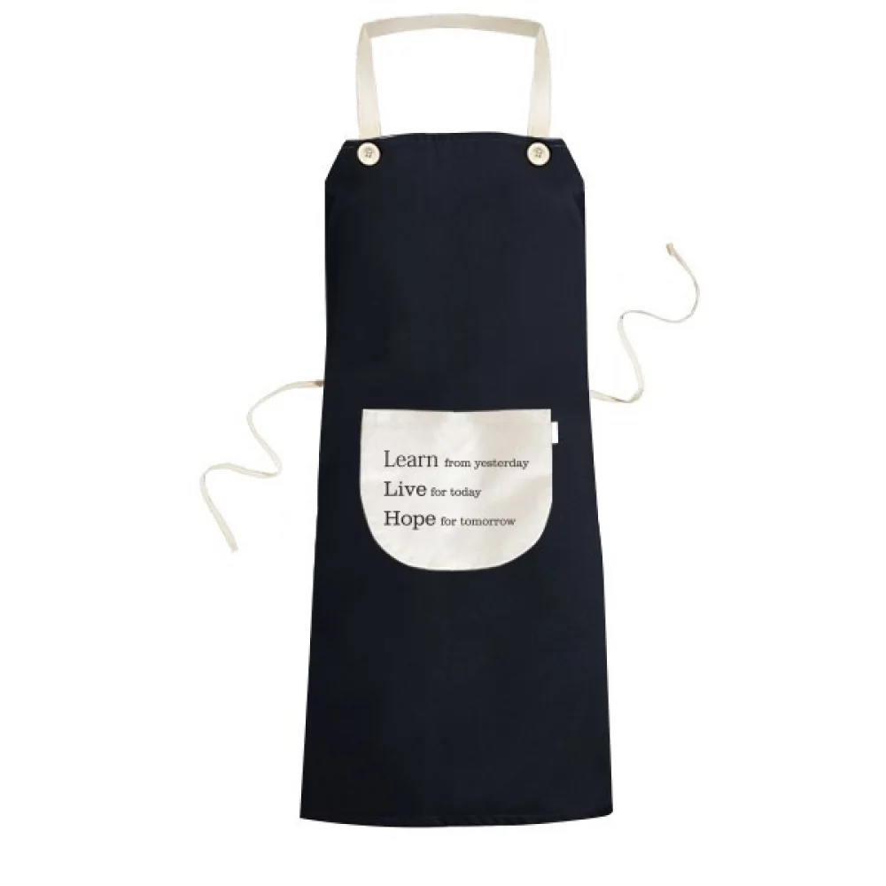 Learn Live Hope Quote Art Deco Fashion Apron Bib Sarong Cooking Baking Kitchen Pocket Pinafore