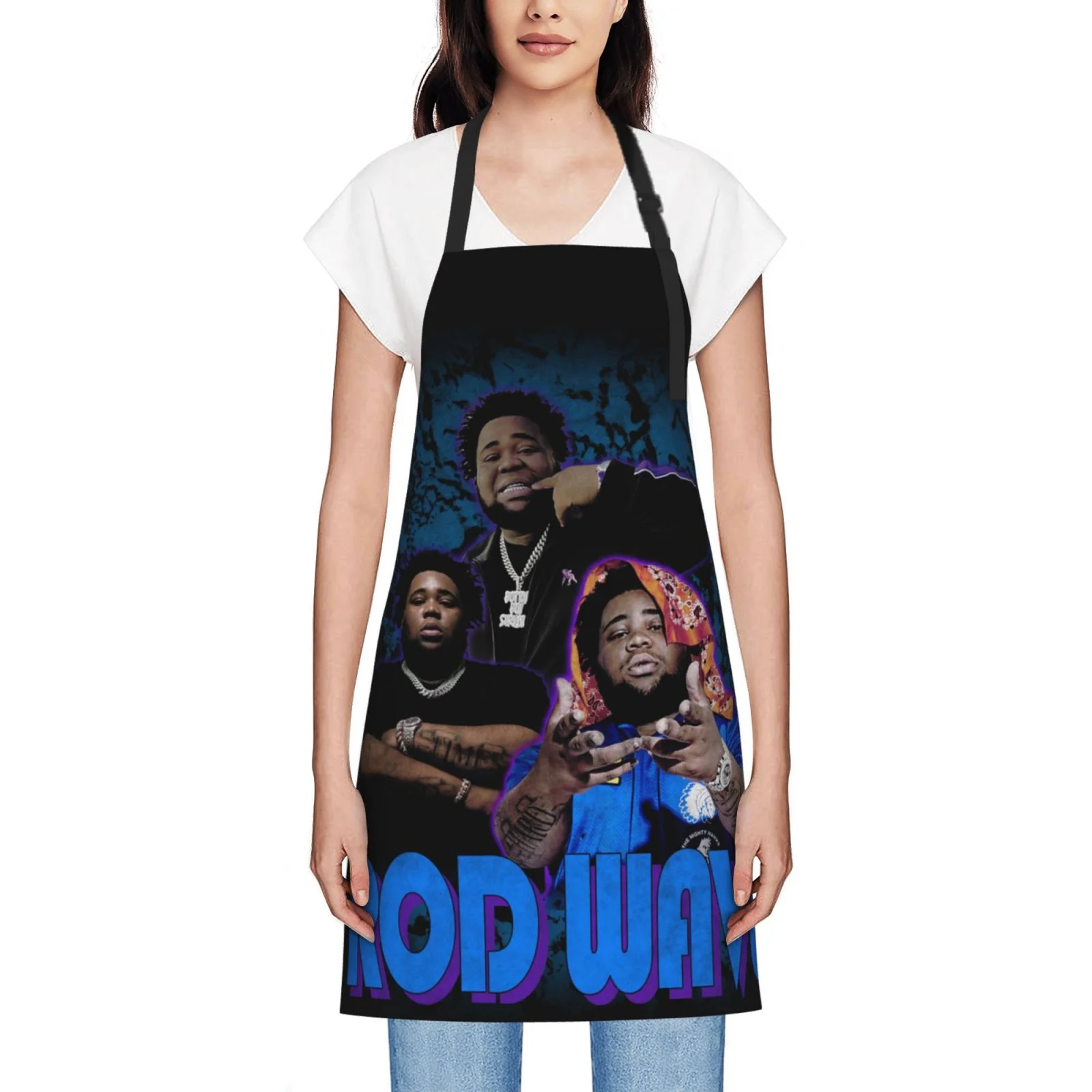 Rod Wave Music Waterproof Apron Home Decor For Kitchen/Cooking/Gardening/Painting/BBQ/Baking/Chef/Craftsman
