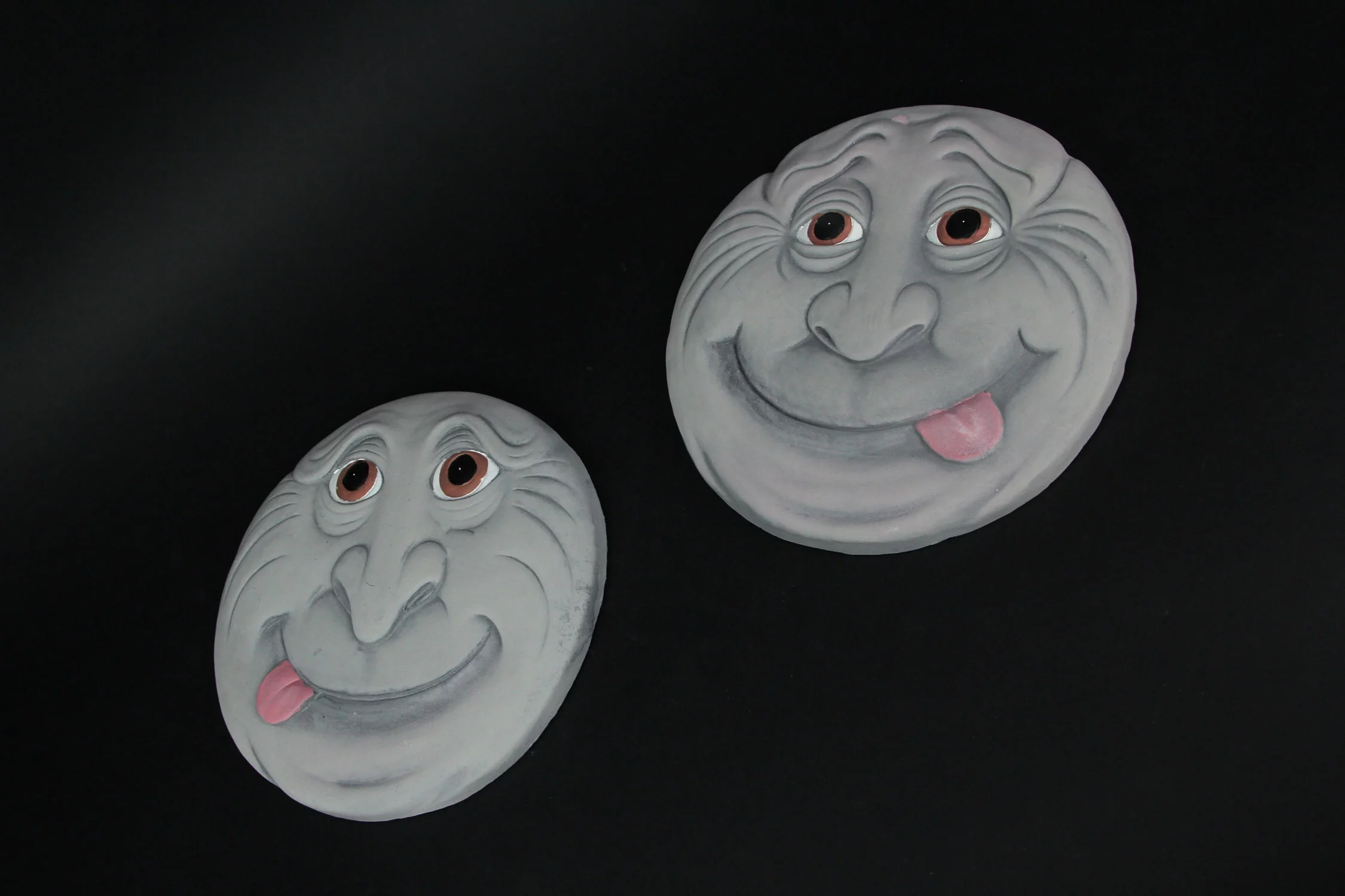 Things2Die4 Silly Garden Gnome Concrete Stepping Stones 10.25 inch (Set of 2)