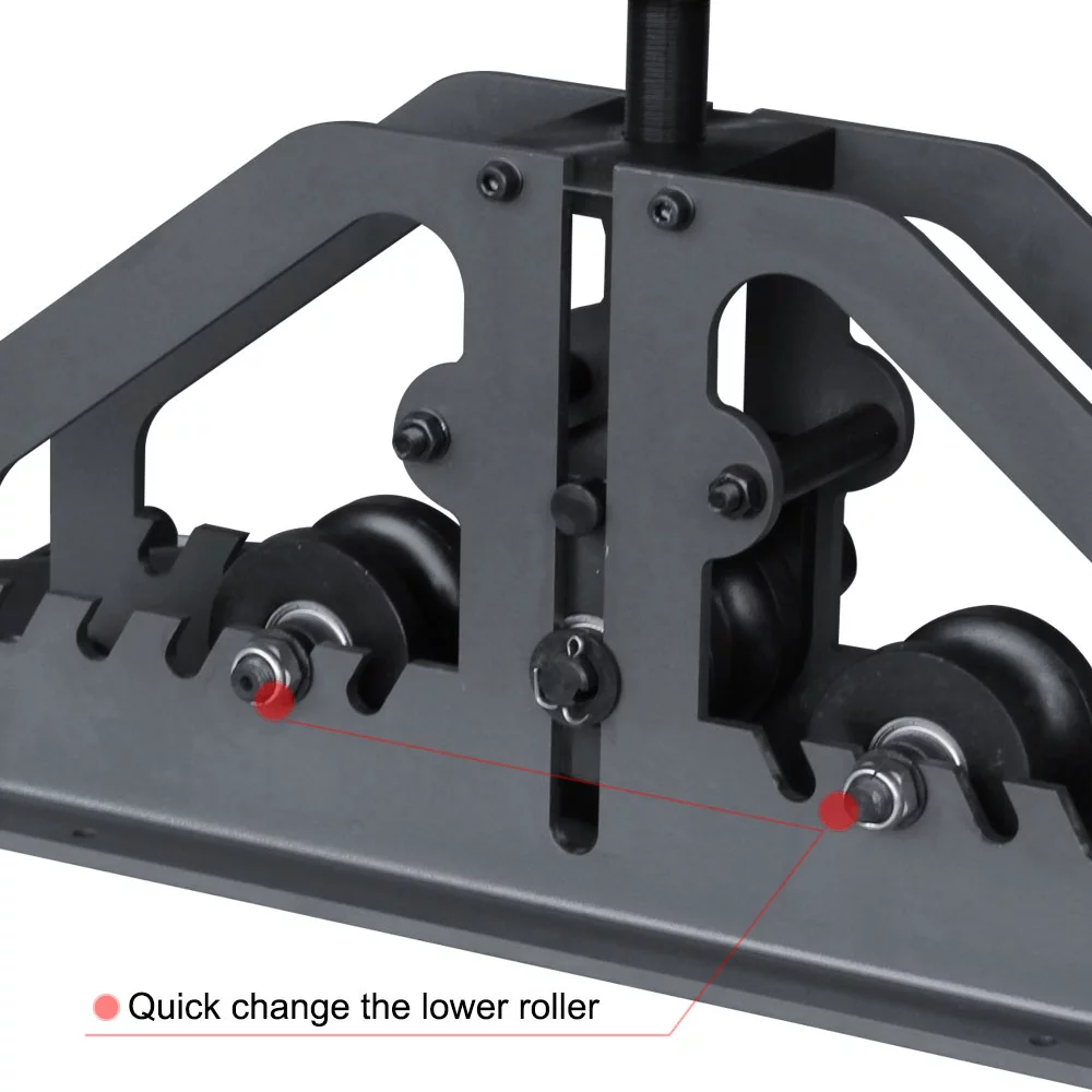 KAKA INDUSTRIAL TR-60L Manual Tube Pipe Roller Bender, High Precision Tube Pipe Bender,WITHOUT Any rollers