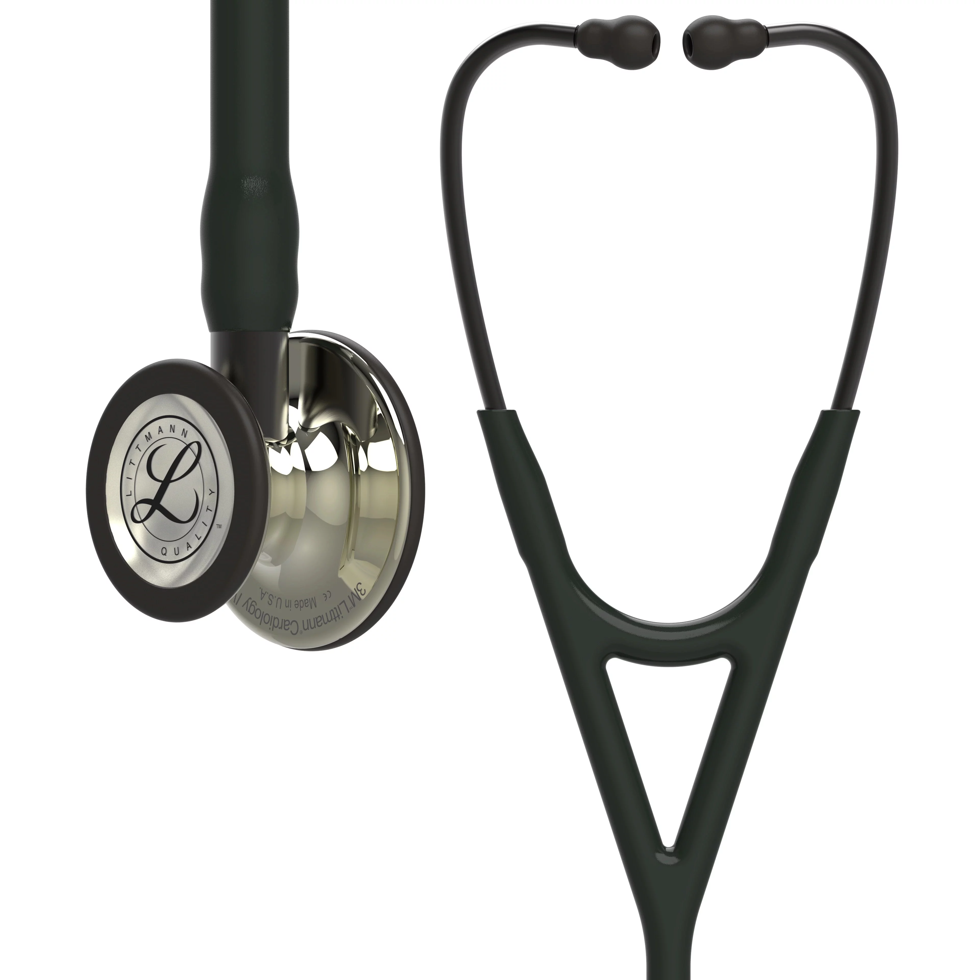 Littmann Cardiology IV Diagnostic Stethoscope, Champagne, Black Tube, Smoke Stem