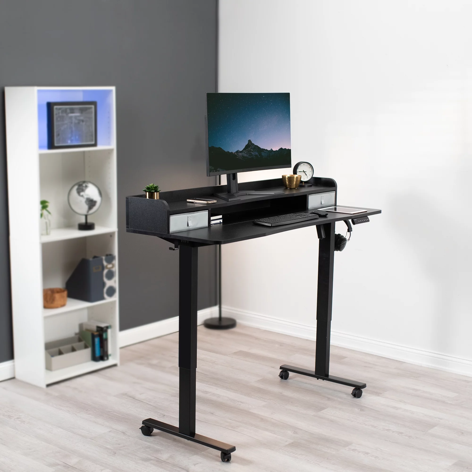 VIVO Black 2 Tier Electric 60
