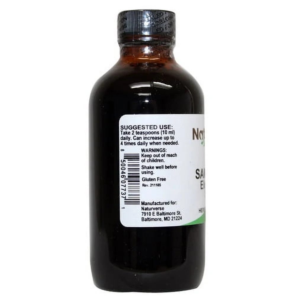 Naturverse Sambucus Elderberry Syrup Alcohol-Free,4 Oz
