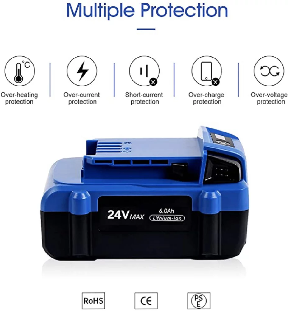 TenHutt 24V 6.0Ah Replacement Battery for Kobalt 24V KB624-03 KB524-03 KB424-03 KB224-03 KB124-03