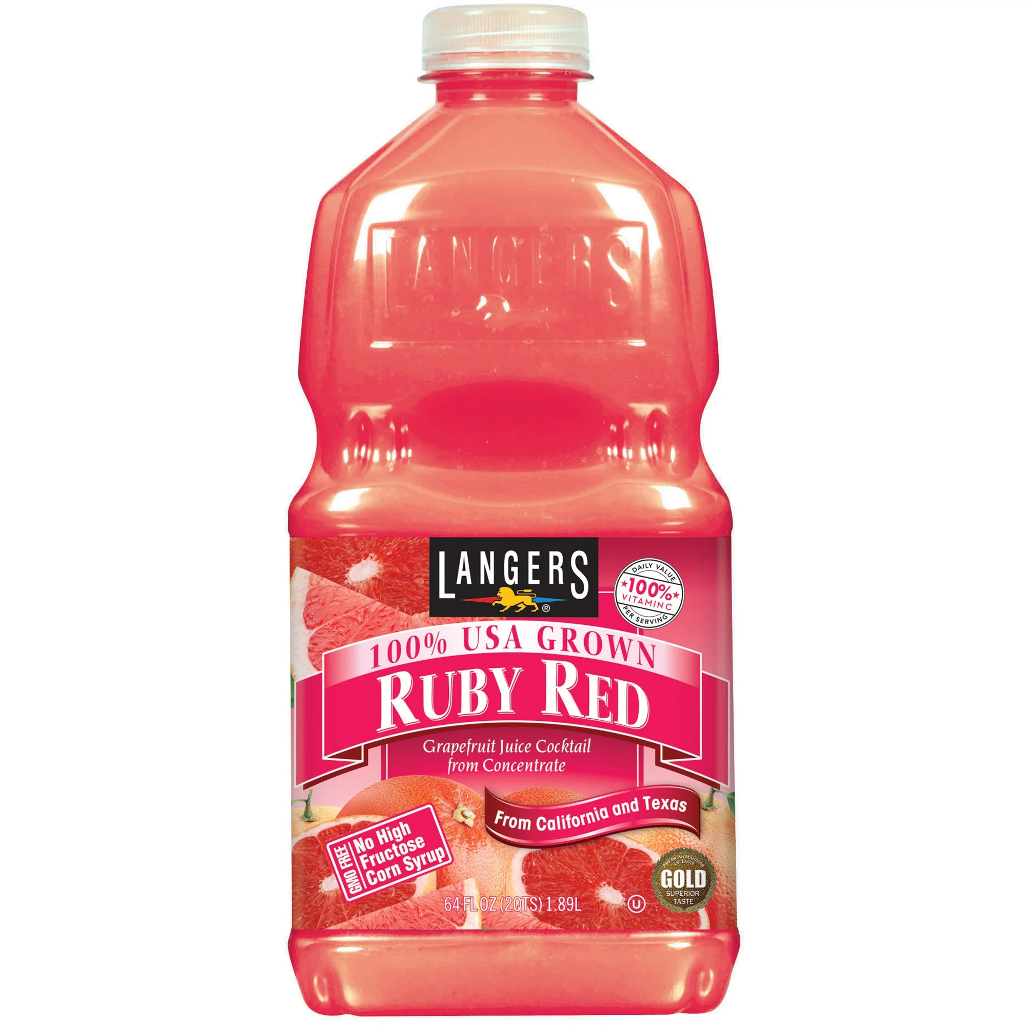 Langers Juice Cocktail, Ruby Red Grapefruit, 64 Fl Oz, 1 Count