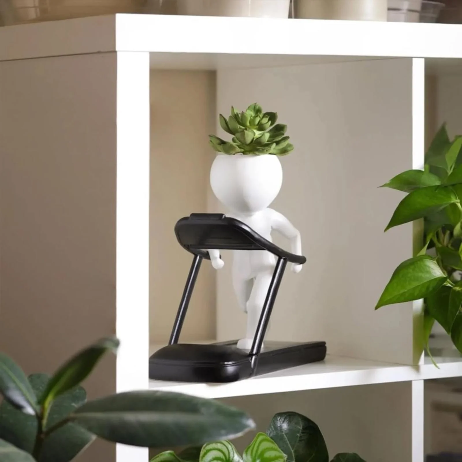 LHWEN Yoga Pose Figure Action Succulent Plant Pot Adorable Resin Pot for Air Plants Stress Reducing Decoration for Home and Office Perfect Gift for Plant Lovers Desk Shelf Windowsill and More