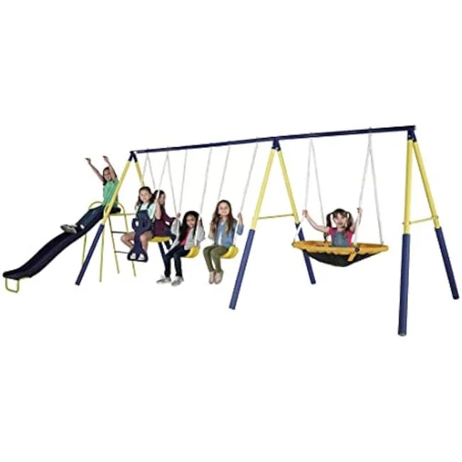Nuegear  Discovery Lakewood Cedar Wood Swing Set - Covered Upper Deck with White Trim Window
