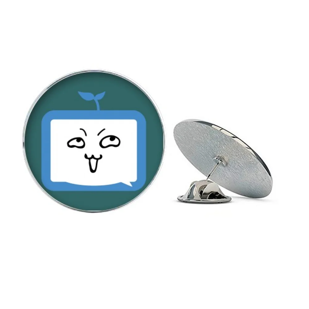 Saplings Insidious Small TV Face Original Round Metal Tack Hat Pin Brooch