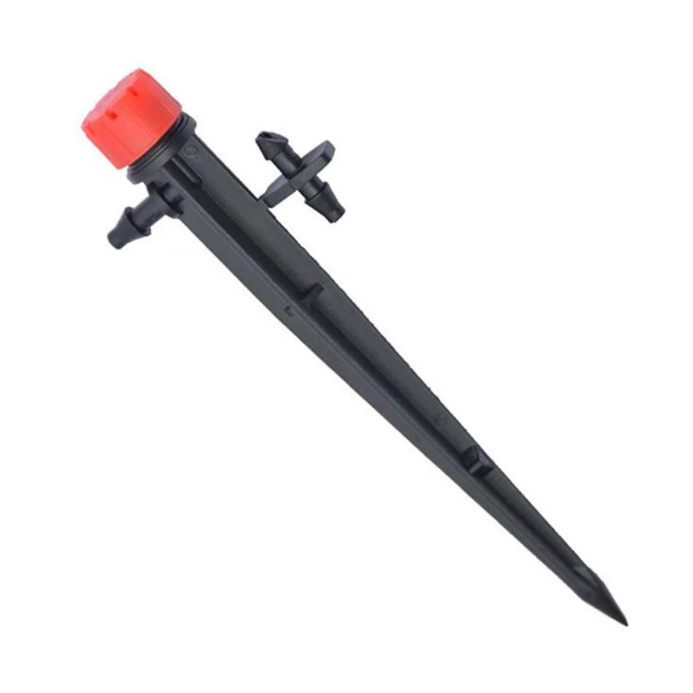 50PCS Adjustable Garden Water Flow Irrigation Drippers on Stake Emitter Drip Sprinklers Accessories 360 Degree
