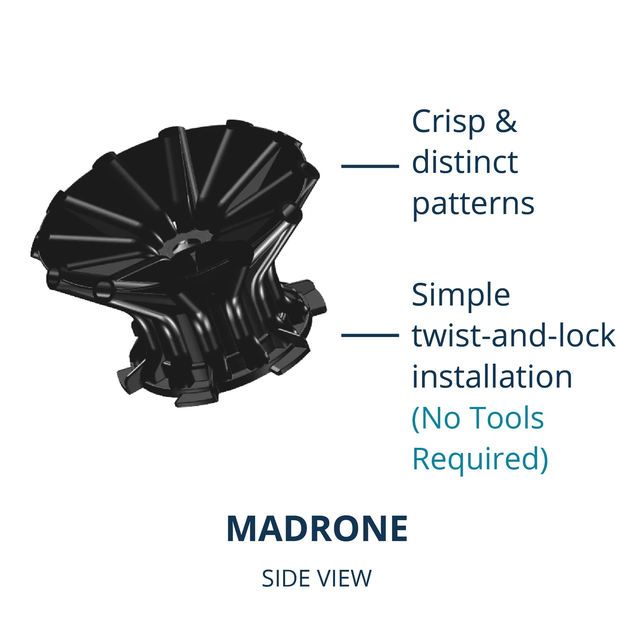 Kasco J Series 2 HP, 3 HP, 5 HP & 7-1/2 HP Madrone Premium Fountain Nozzles Only (Fountain not Included) Black